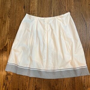Signature by Robbie Bee White Navy Blue Trim 100% Cotton Skirt Sz 20W
